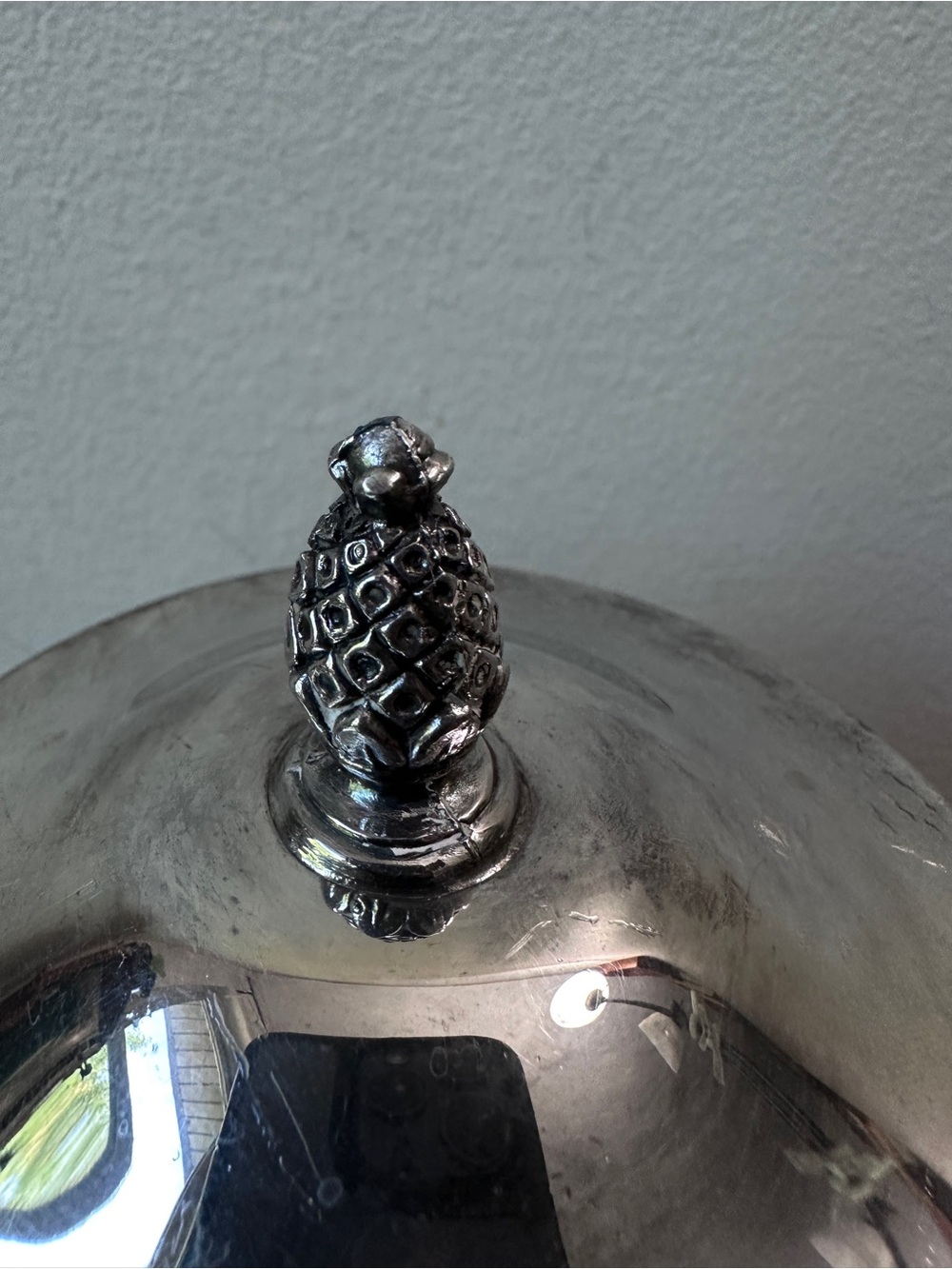 WM Rogers Paul Revere Reproduction Silverplate Teapot Pineapple Lid Coffee Pot - Picture 3 of 6
